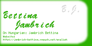 bettina jambrich business card